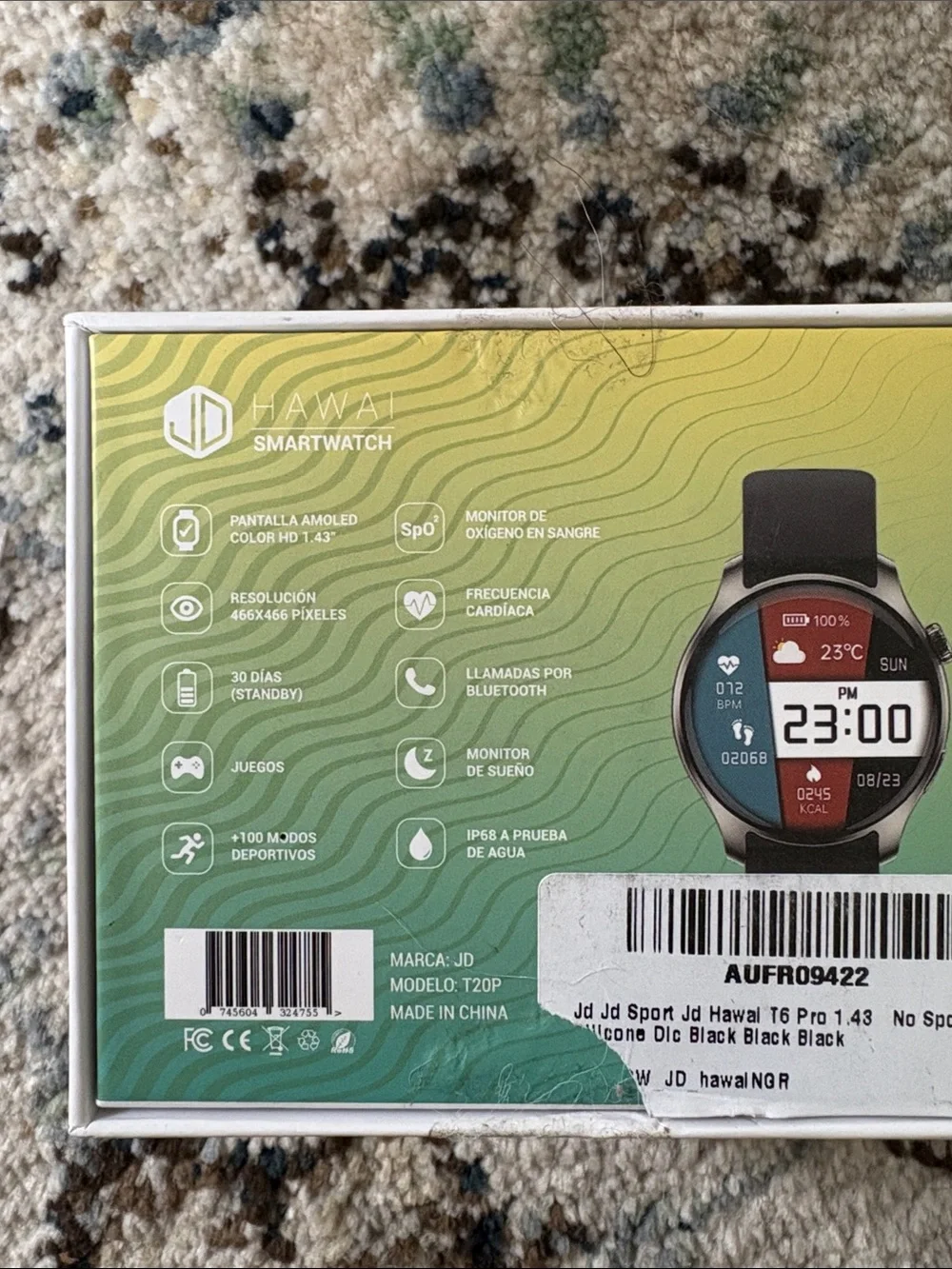 Round Smartwatch in Black - Fitness & Notification Tracker